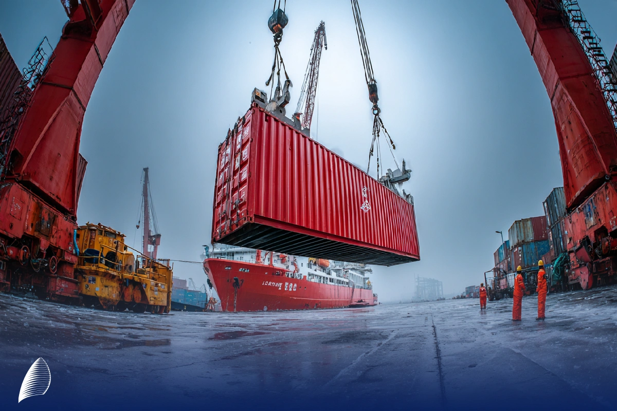 تخلیه و بارگیری کانتینر