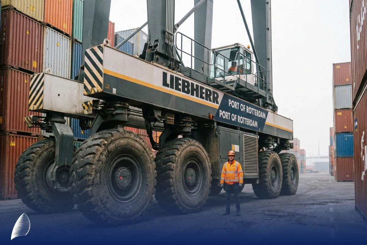 جرثقیل دروازه‌ای؛ یکی از سازه‌های مهم برای بارگیری و تخلیه در حمل‌ونقل