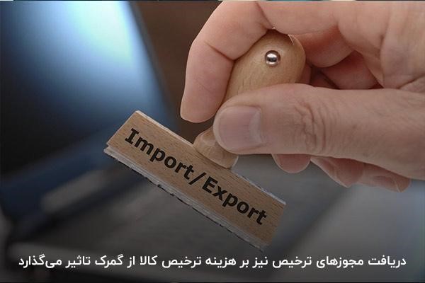 هزینه دریافت مجوز باتوجه‌به نوع و حجم کالا